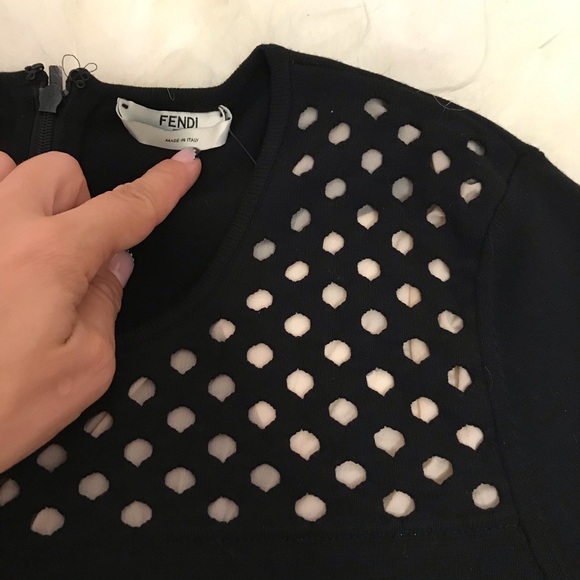 Fendi Crew Neck Laser-cut Top - Picture 4 of 6